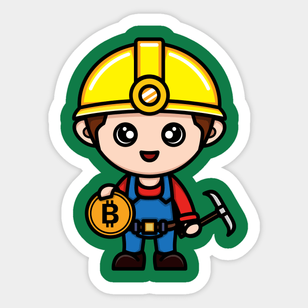 kawaii doodle crypto miner cute Sticker by ReasArt